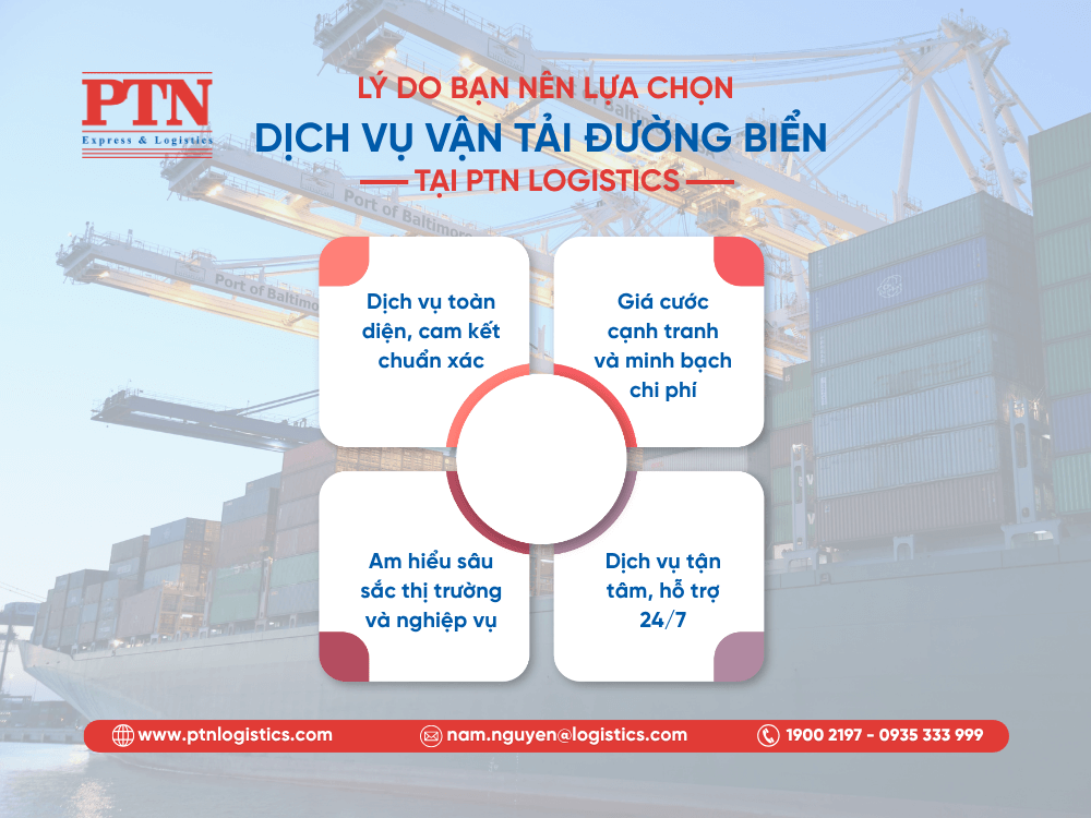 Lý do bạn nên lựa chọn dịch vụ vận tải đường biển của chúng tôi