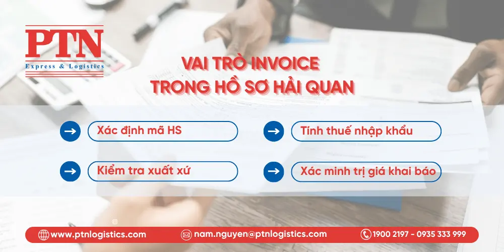 Invoice đóng vai trò gì trong bộ hồ sơ hải quan