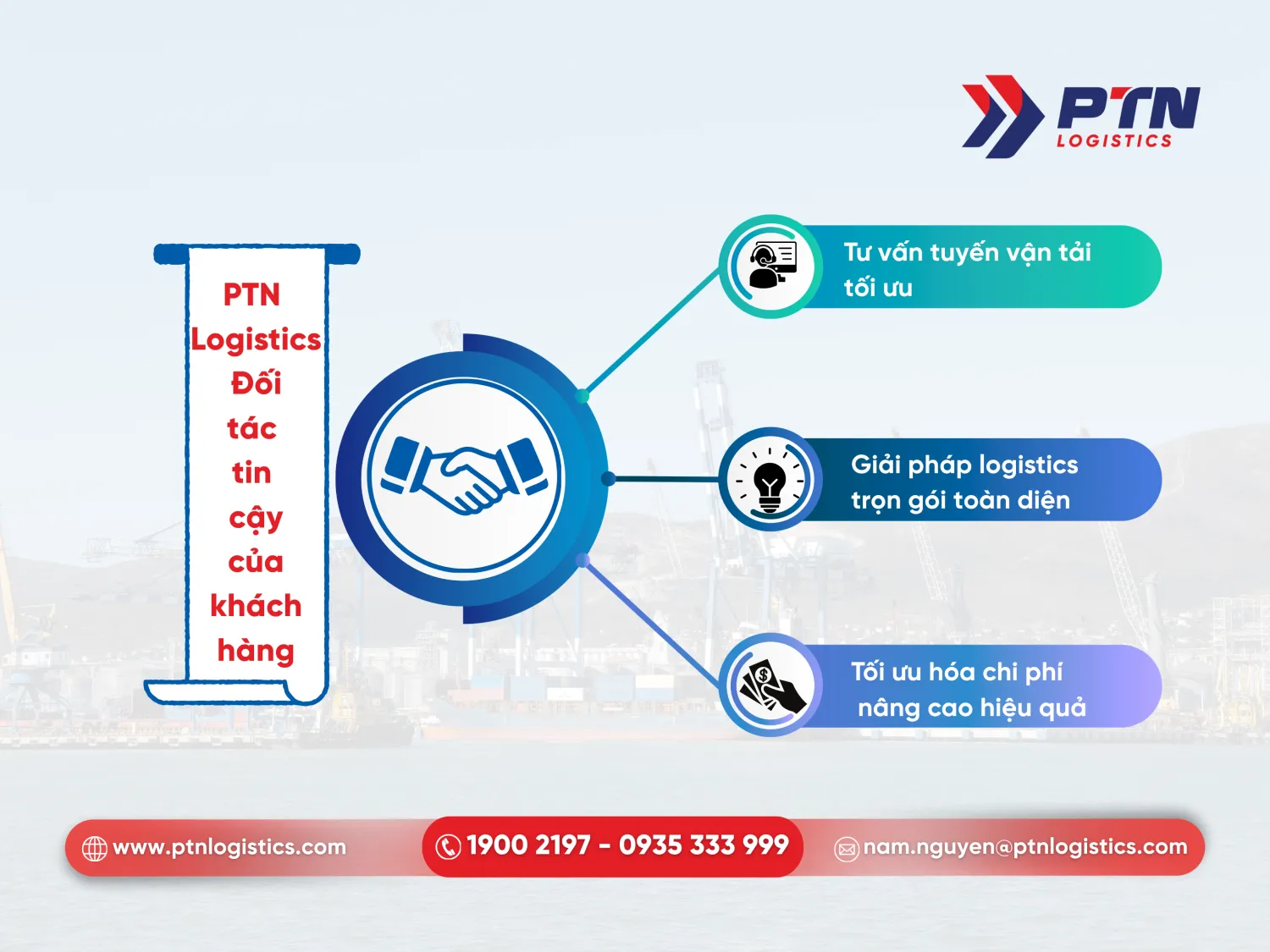 PTN Logistics là đối tác tin cậy cảu khách hàng