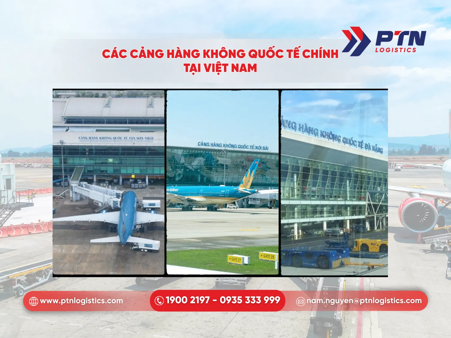 Các cảng hàng không quốc tế lớn tại Việt Nam