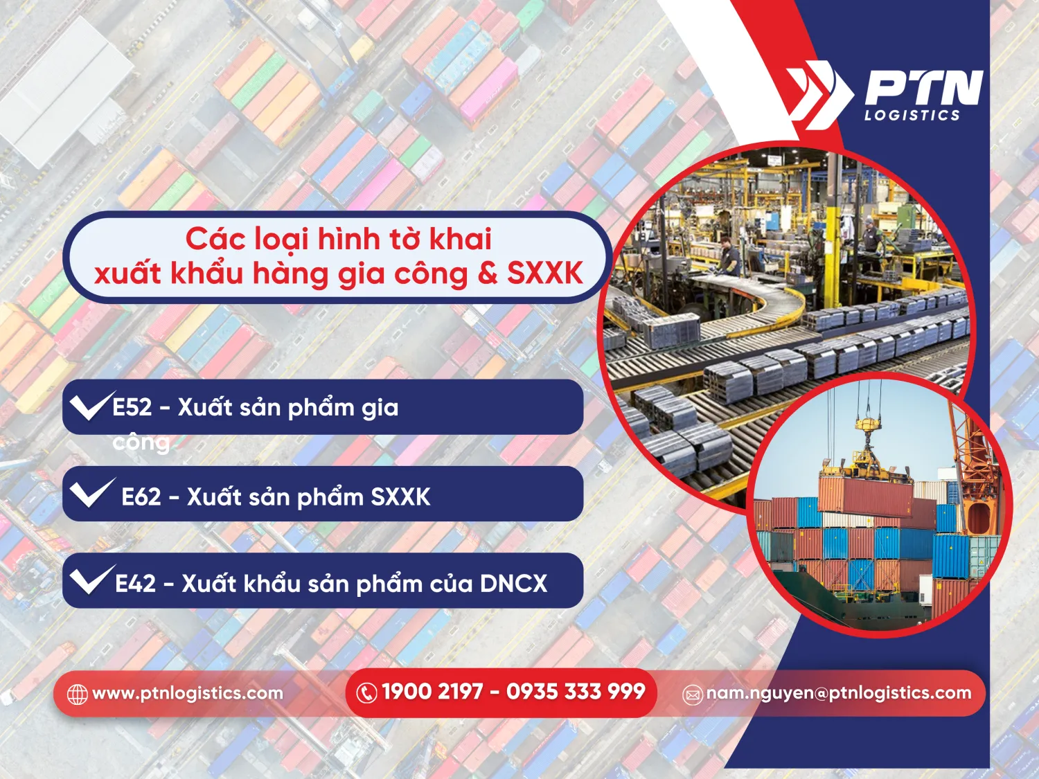 Các loại hình tờ khai xuất khẩu hàng gia công và SXXK