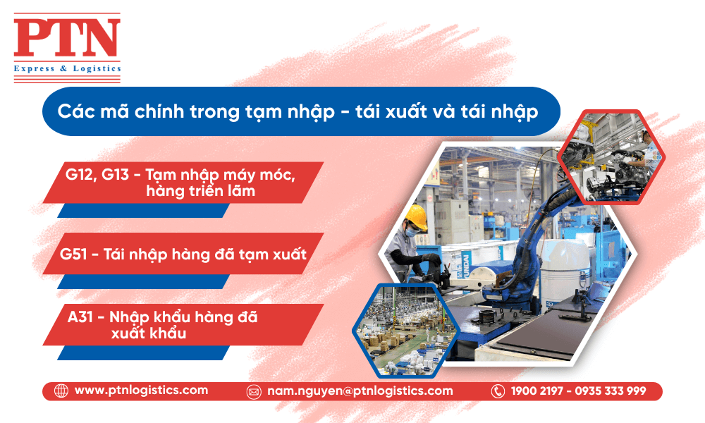 Các mã chính trong tạm nhập và tái nhập