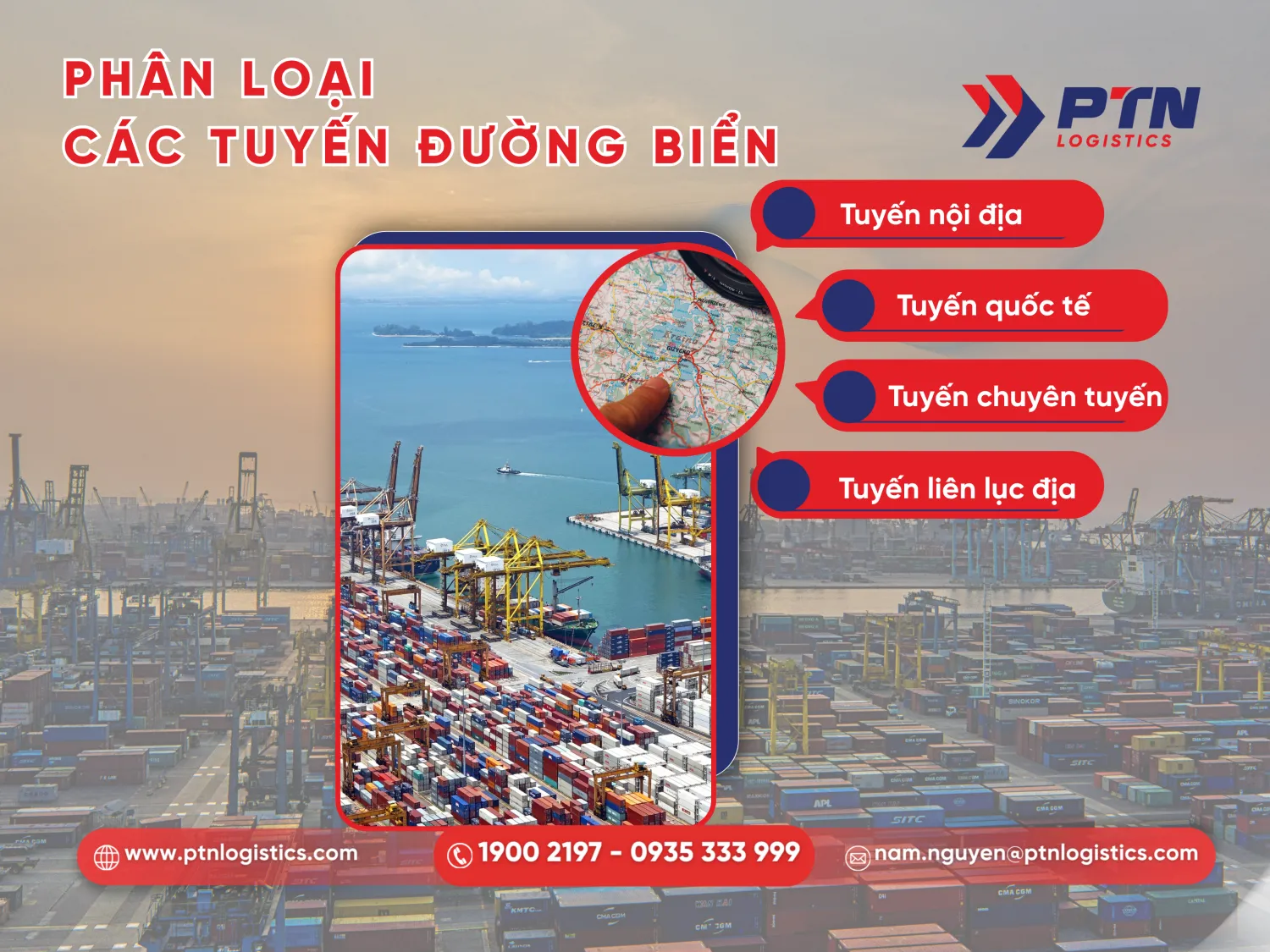 Các tuyến đường biển phổ biến