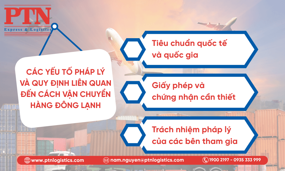 Các yếu tố pháp lý và quy định liên quan đến cách vận chuyển hàng đông lạnh
