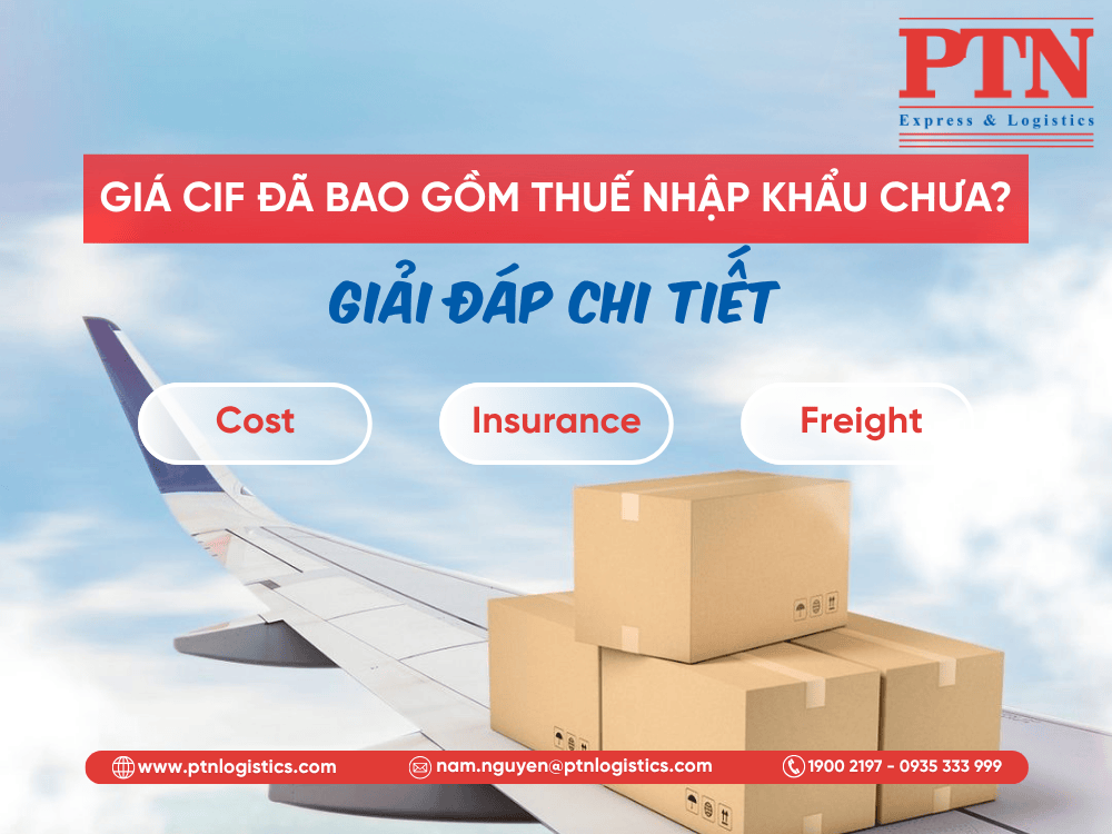 Giá CIF đã bao gồm thuế nhập khẩu chưa?