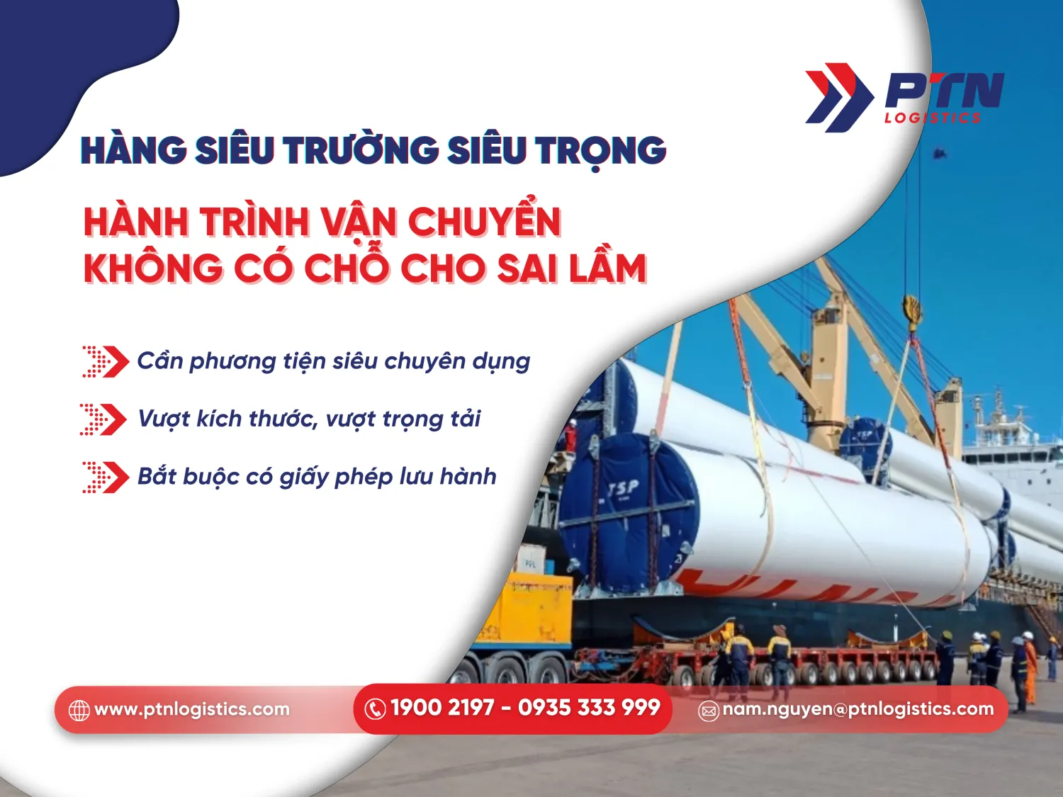 Hàng siêu trường siêu trọng: Hành trình vận chuyển không có chỗ cho sai lầm