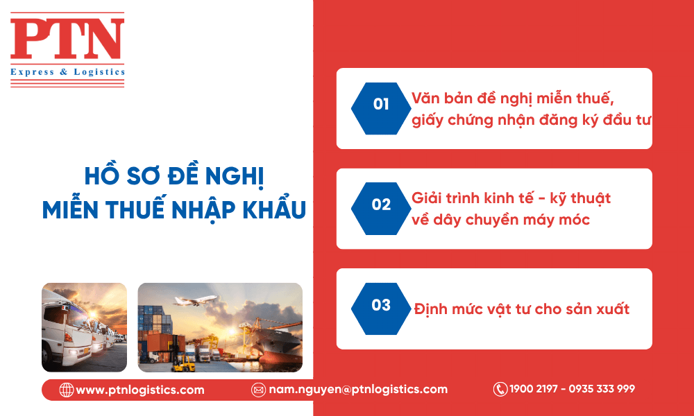 Hồ sơ miễn thuế nhập khẩu