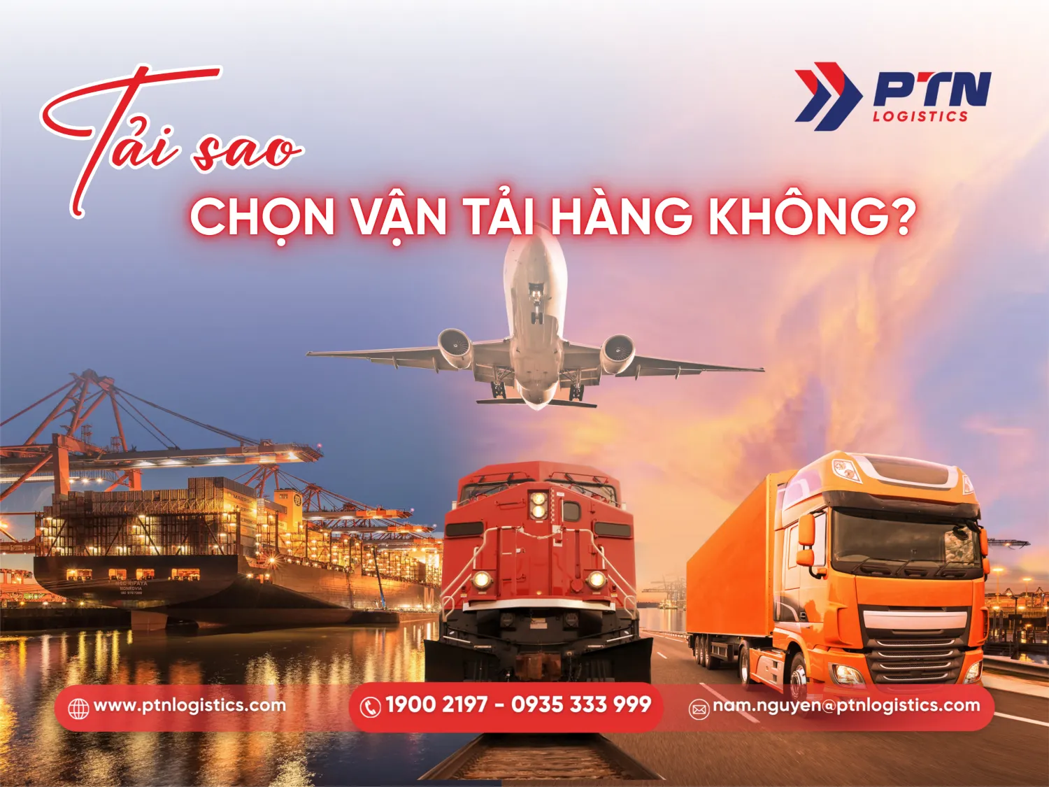 Lý do nên chọn vận tải hàng không