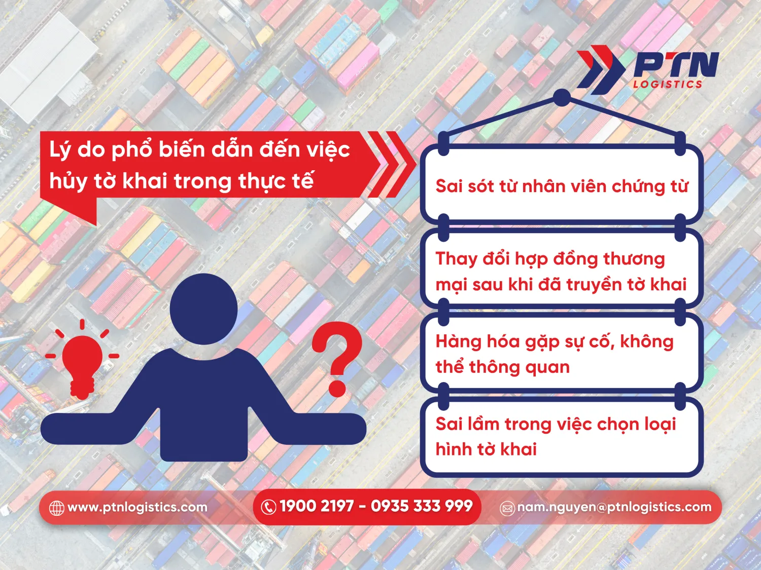 Lý do phổ biến dẫn đến việc hủy tờ khai