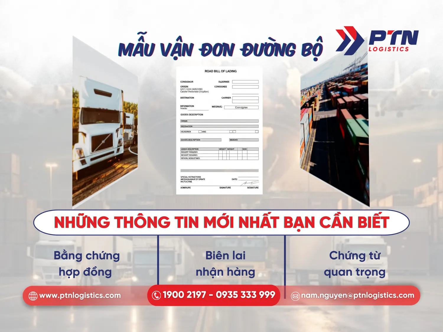 Mẫu vận đơn đường bộ - Những thông tin cần biết