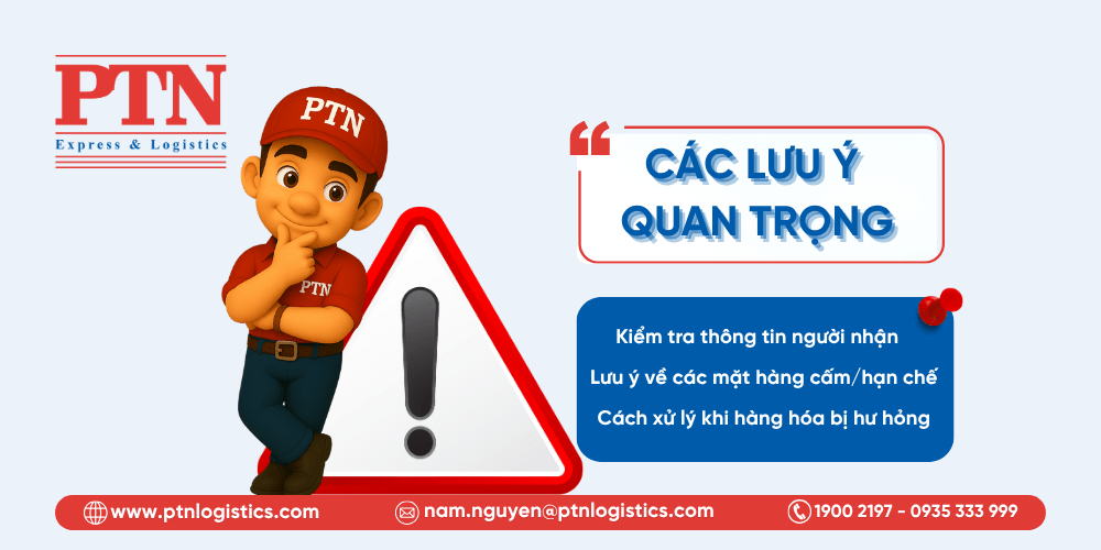 Một số lưu ý quan trọng để quá trình nhận hàng suôn sẻ