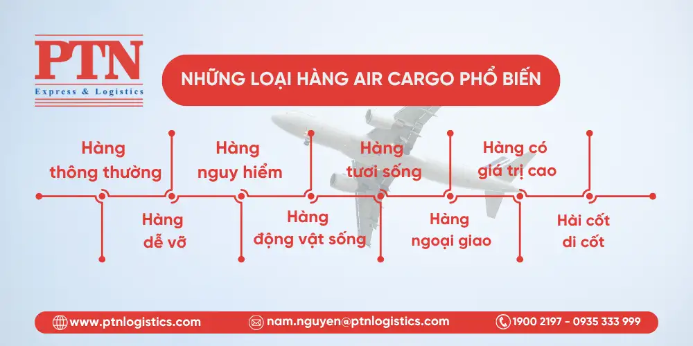 Những loại hàng air cargo phổ biển hiện nay