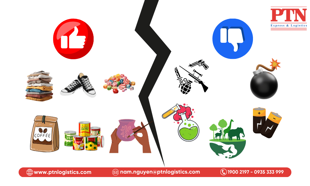 Những mặt hàng được và không được phép gửi đi nước ngoài