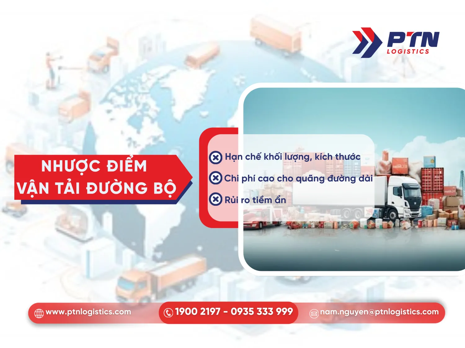 Nhược điểm của vận tải đường bộ