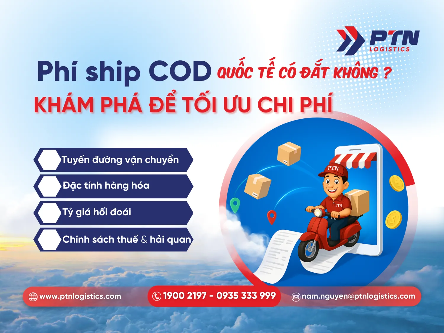 Phí ship cod quốc tế
