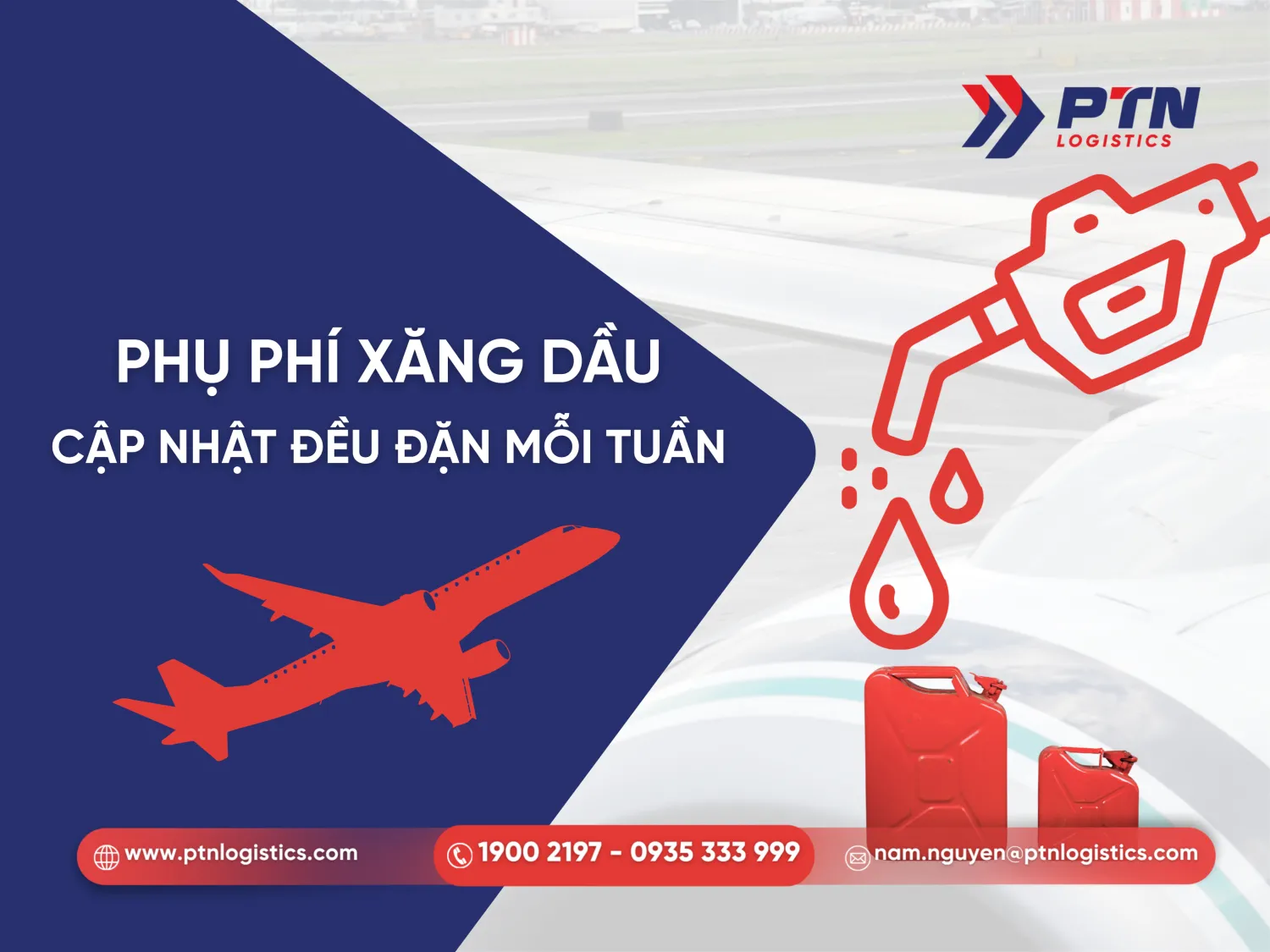 Phụ phí xăng dầu cập nhật theo tuần từ các hãng vận chuyển