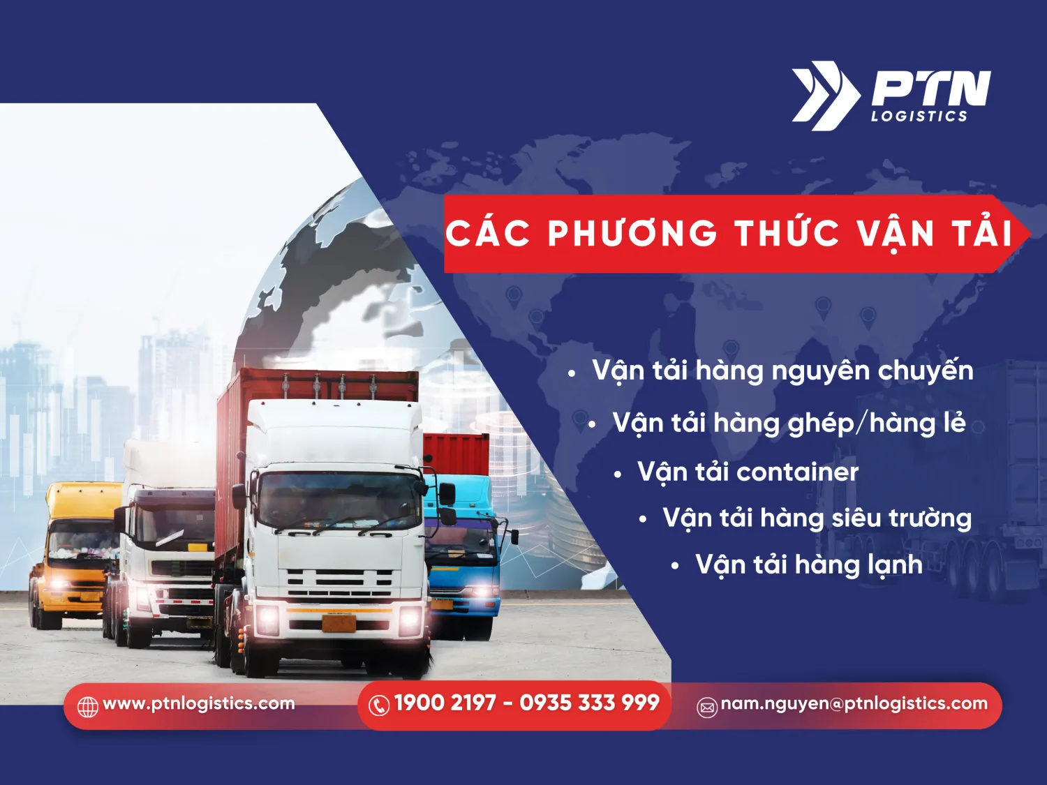 Phương thức vận tải chính trong vận tải đường bộ