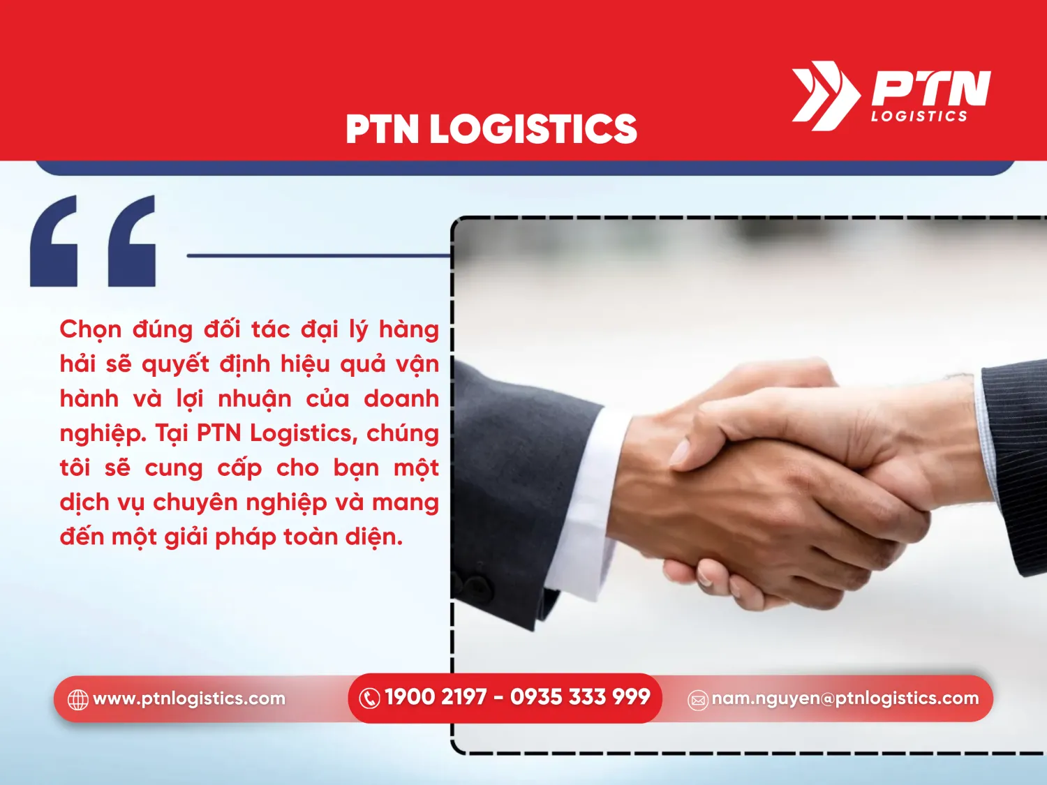 PTN Logistics là đại lý đối tác hàng hải của bạn