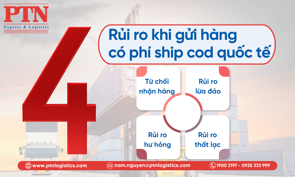 Rủi ro khi gửi ahngf có phí ship cod quốc tê
