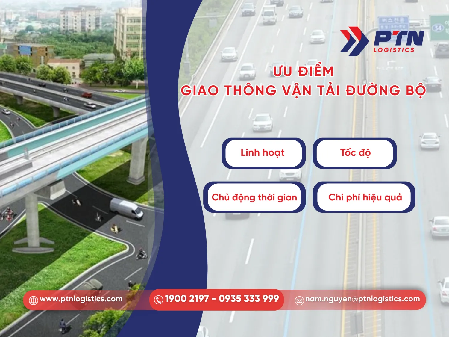 Ưu điểm của giao thông vận tải đường bộ