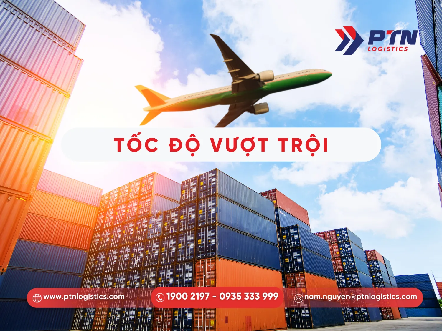 Ưu điểm về tốc độ của vận tải hàng không