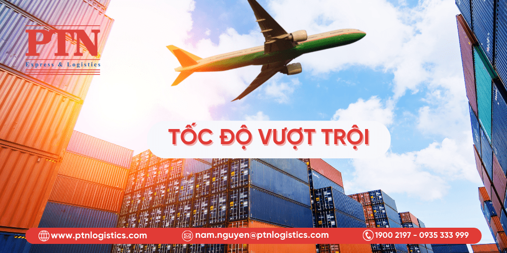 Ưu điểm về tốc độ vượt trội vận tải hàng không