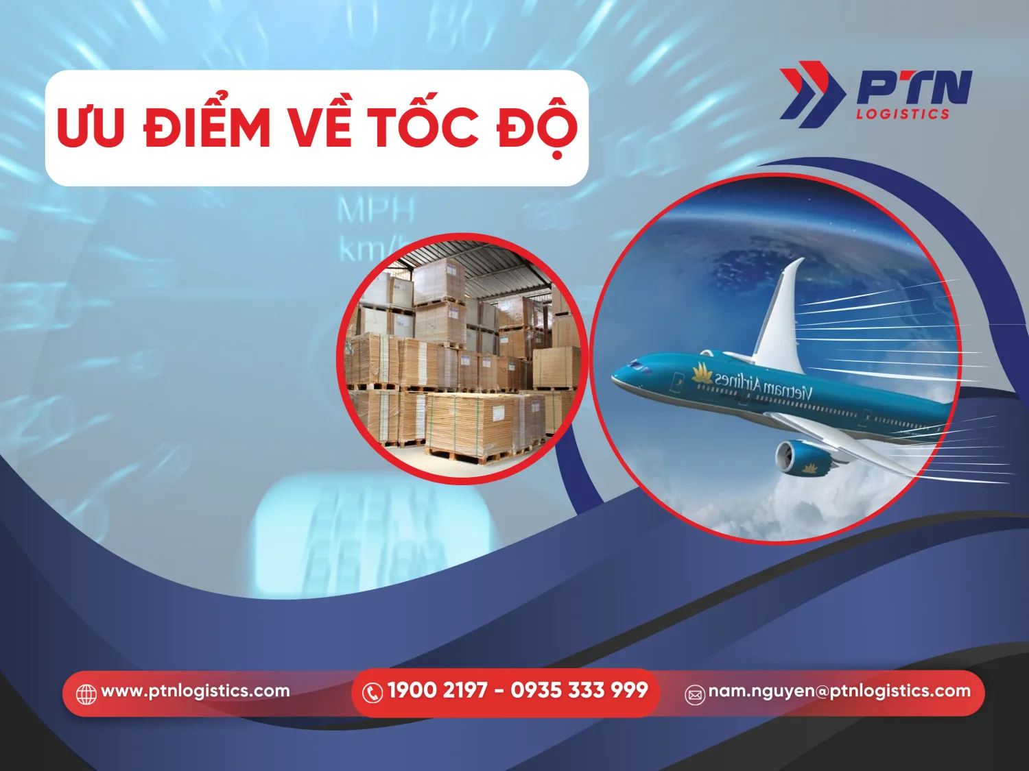 Vận tải đường hàng không có tốc độ nhanh chóng