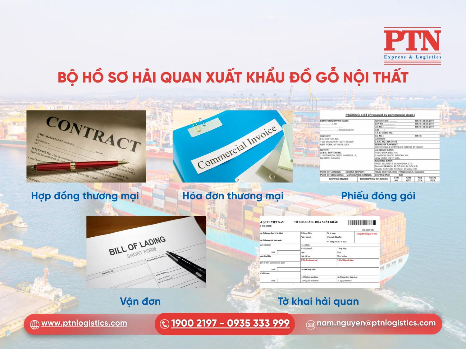 Bộ hồ sơ hải quan xuất khẩu đồ gỗ nội thất