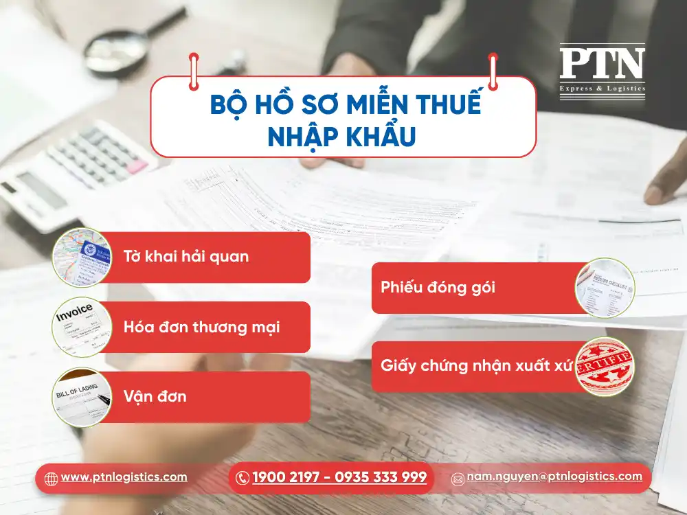 Bộ hồ sơ miễn thuế nhập khẩu