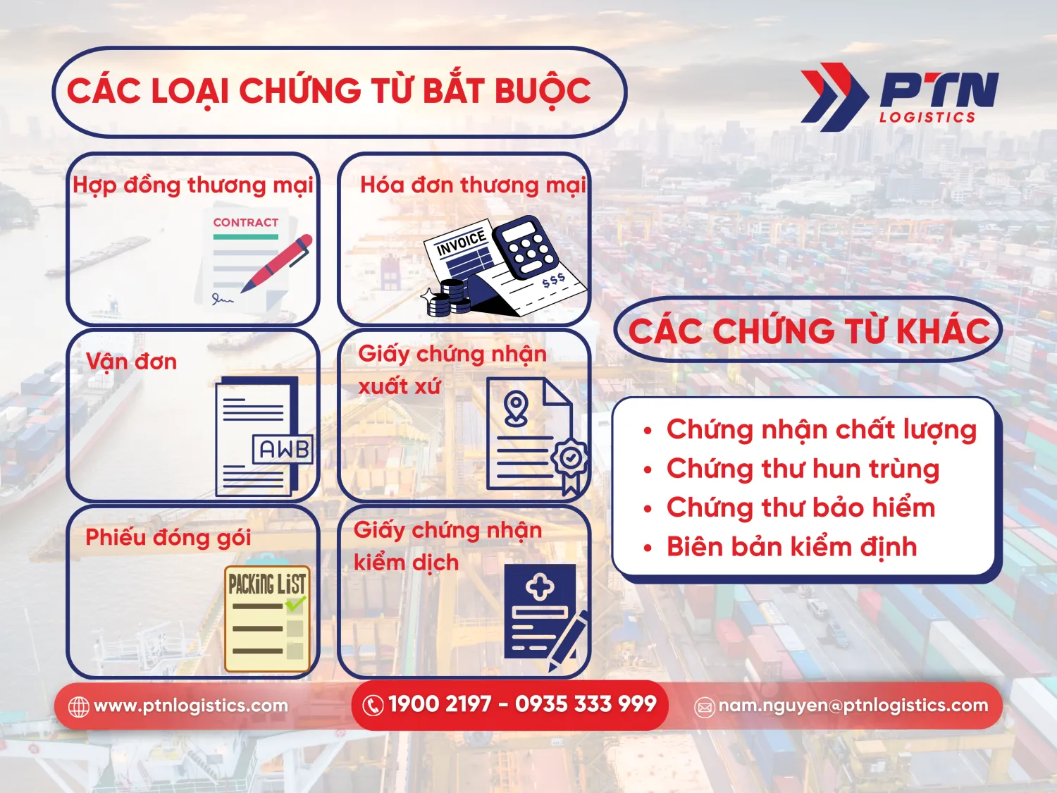 Các chứng từ cốt lõi trong bộ chứng từ xuất nhập khẩu