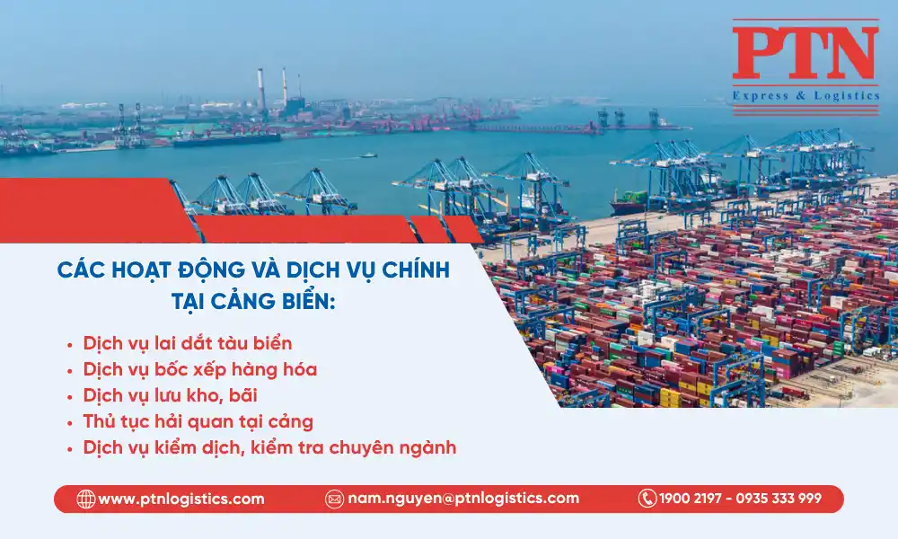 Các hoạt động và dịch vụ chính tại cảng biển