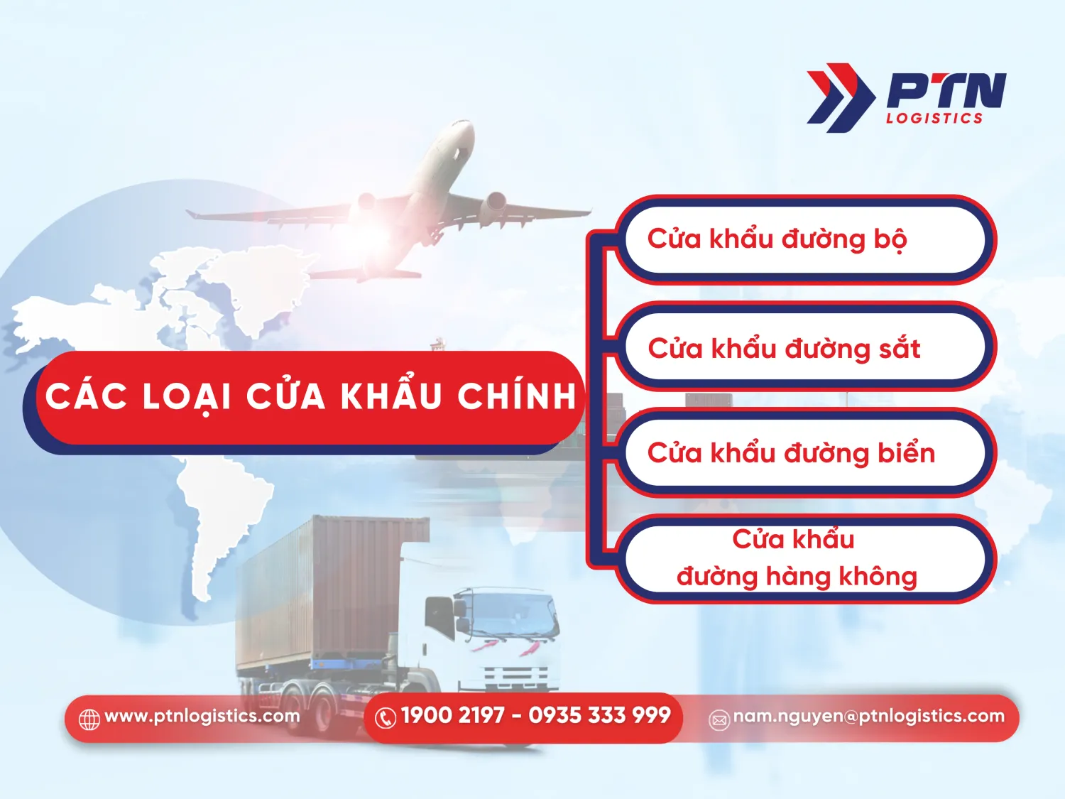 Các loại cửa  khẩu chính trong xuất nhập khẩu