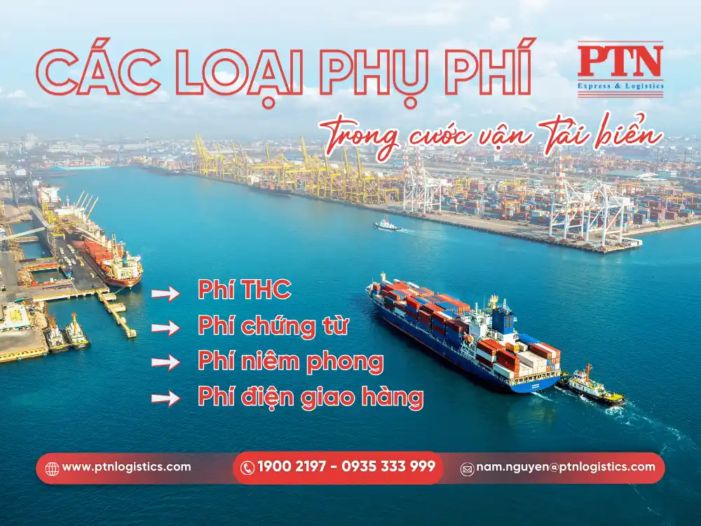 Các loại phụ phí cố định trong cước vận tải biển
