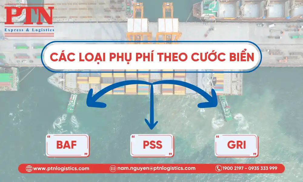 Các loại phụ phí theo cước biển