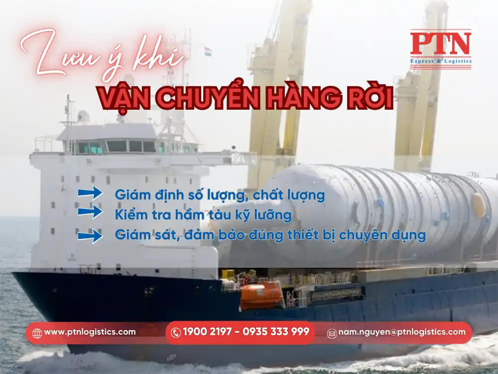 Các lưu ý quan trọng khi vận chuyển hàng rời