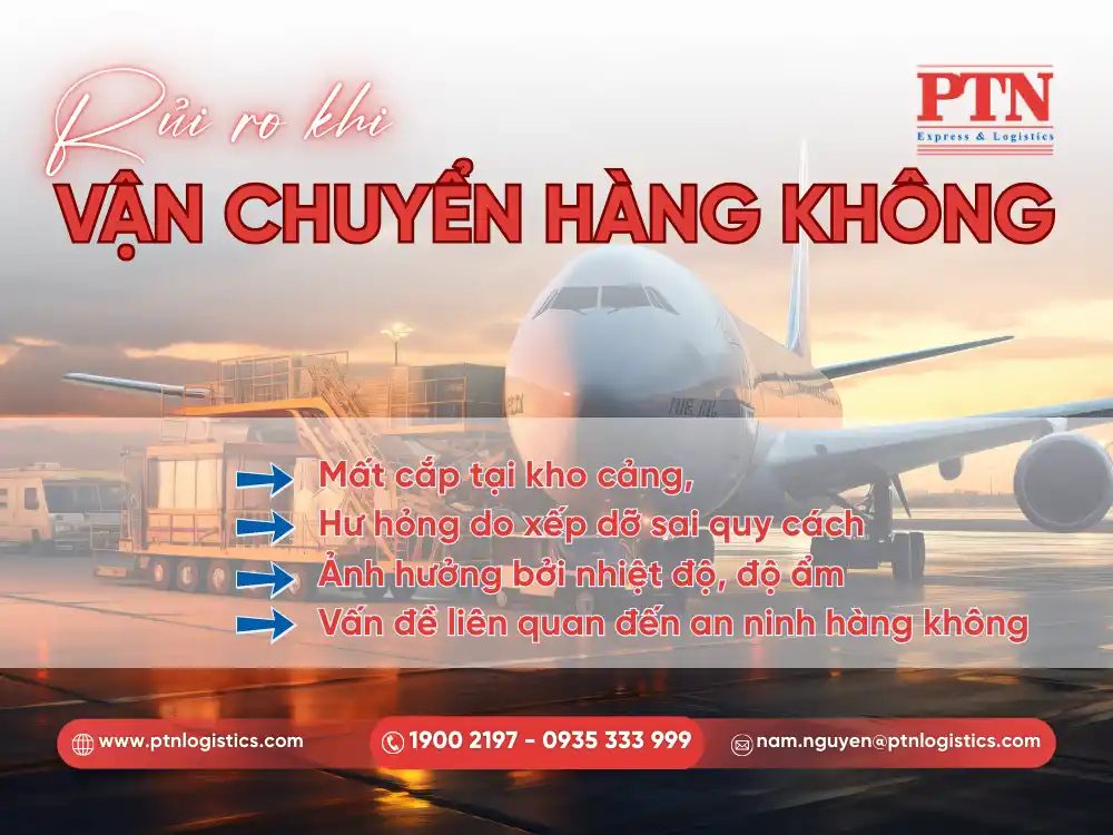 Các rủi ro trong quá trình vận chuyển hàng không