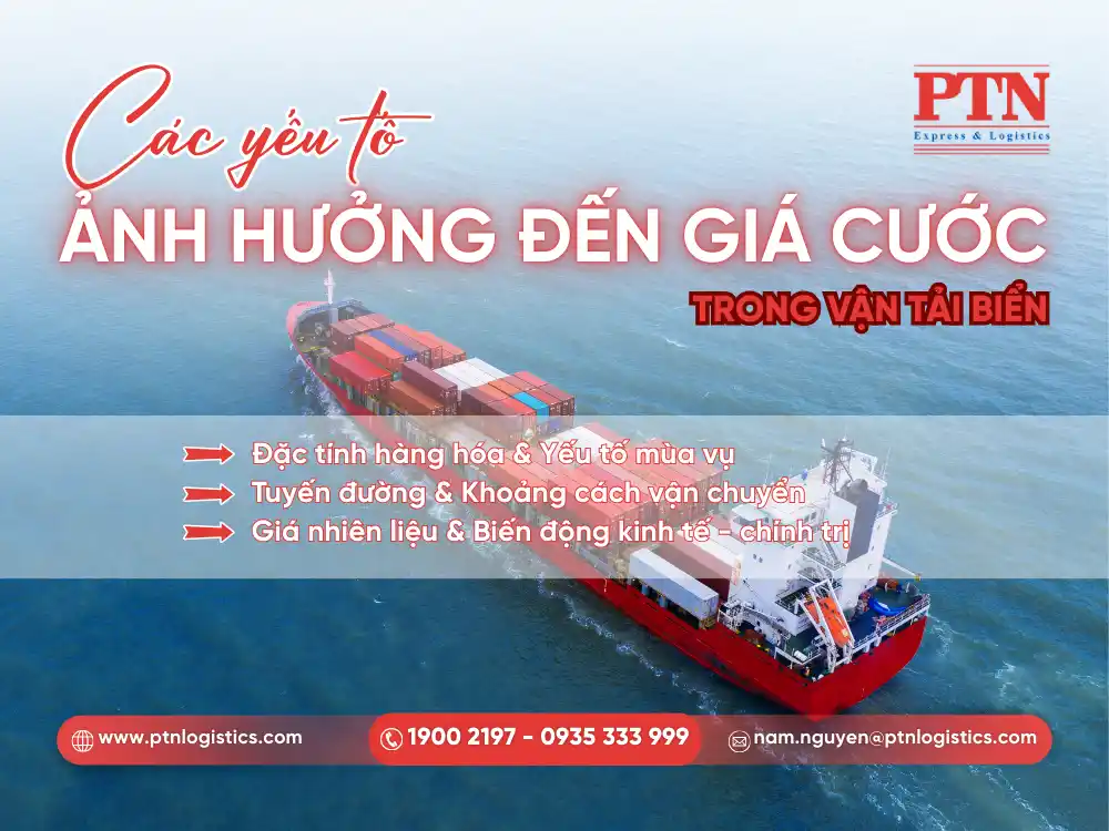 Các yếu tố ảnh hưởng đến giá cước vận tải biển