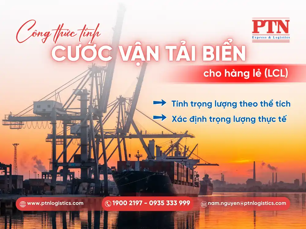Cách tính cước vận tải biển cho hàng lẻ