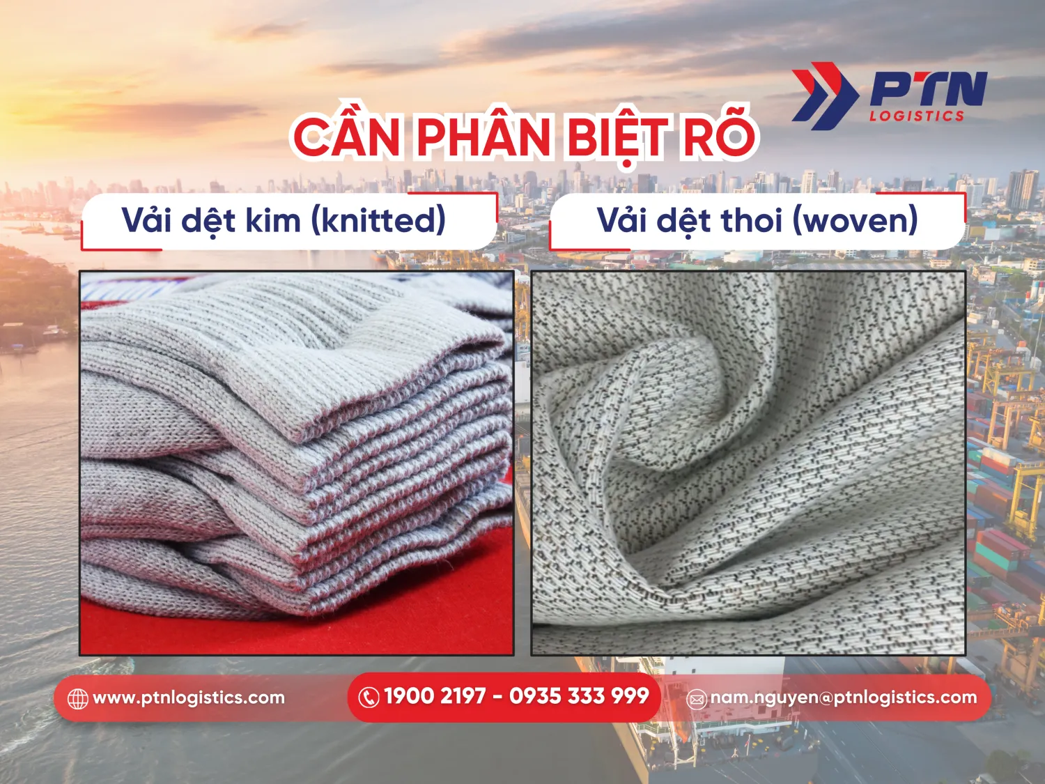 Cần phân biệt rõ hàng dệt kim và hàng dệt thoi