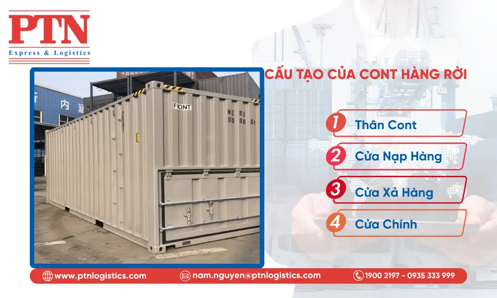 Cấu tạo của cont hàng rời