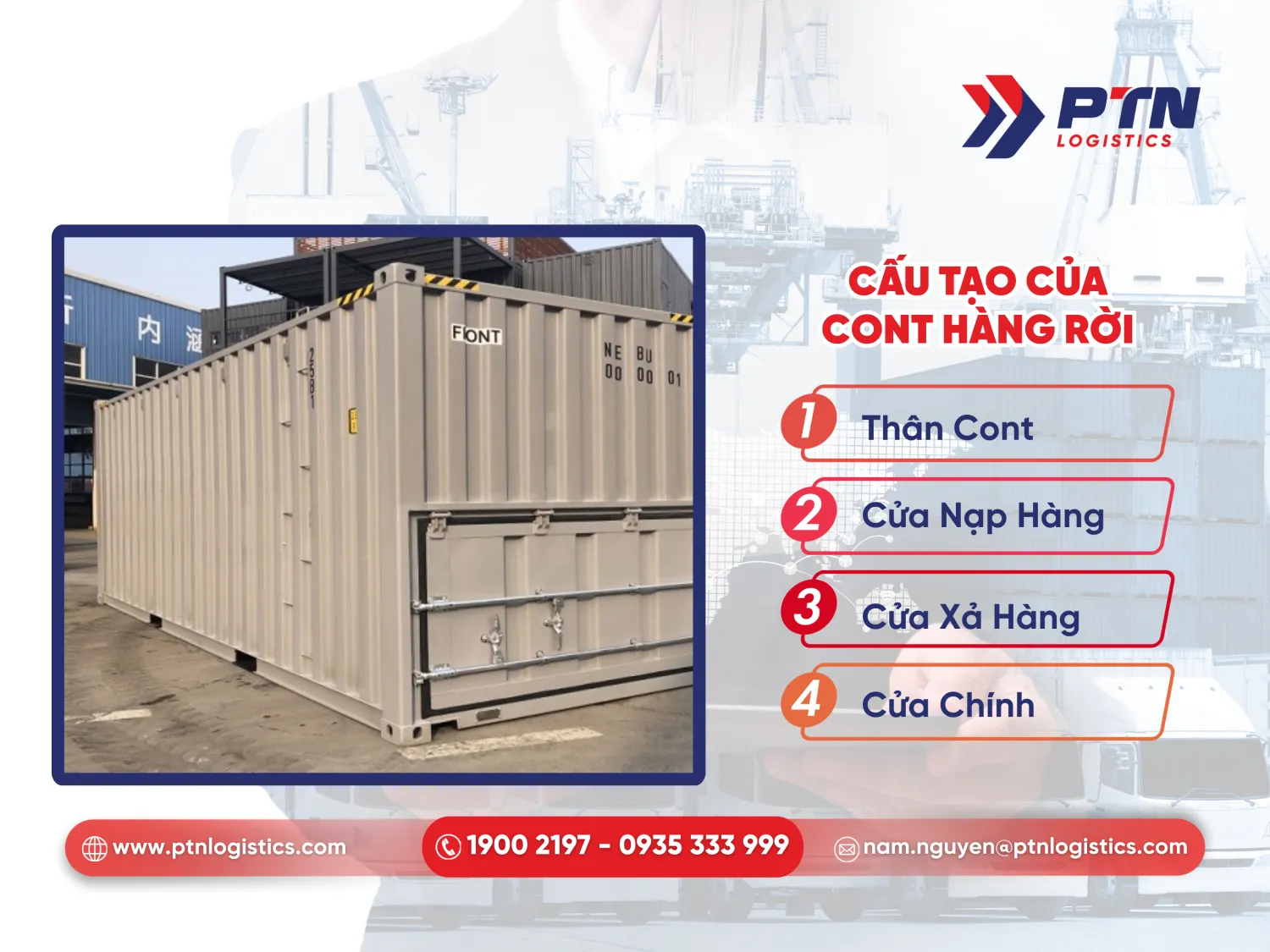 Cấu tạo của container hàng rời