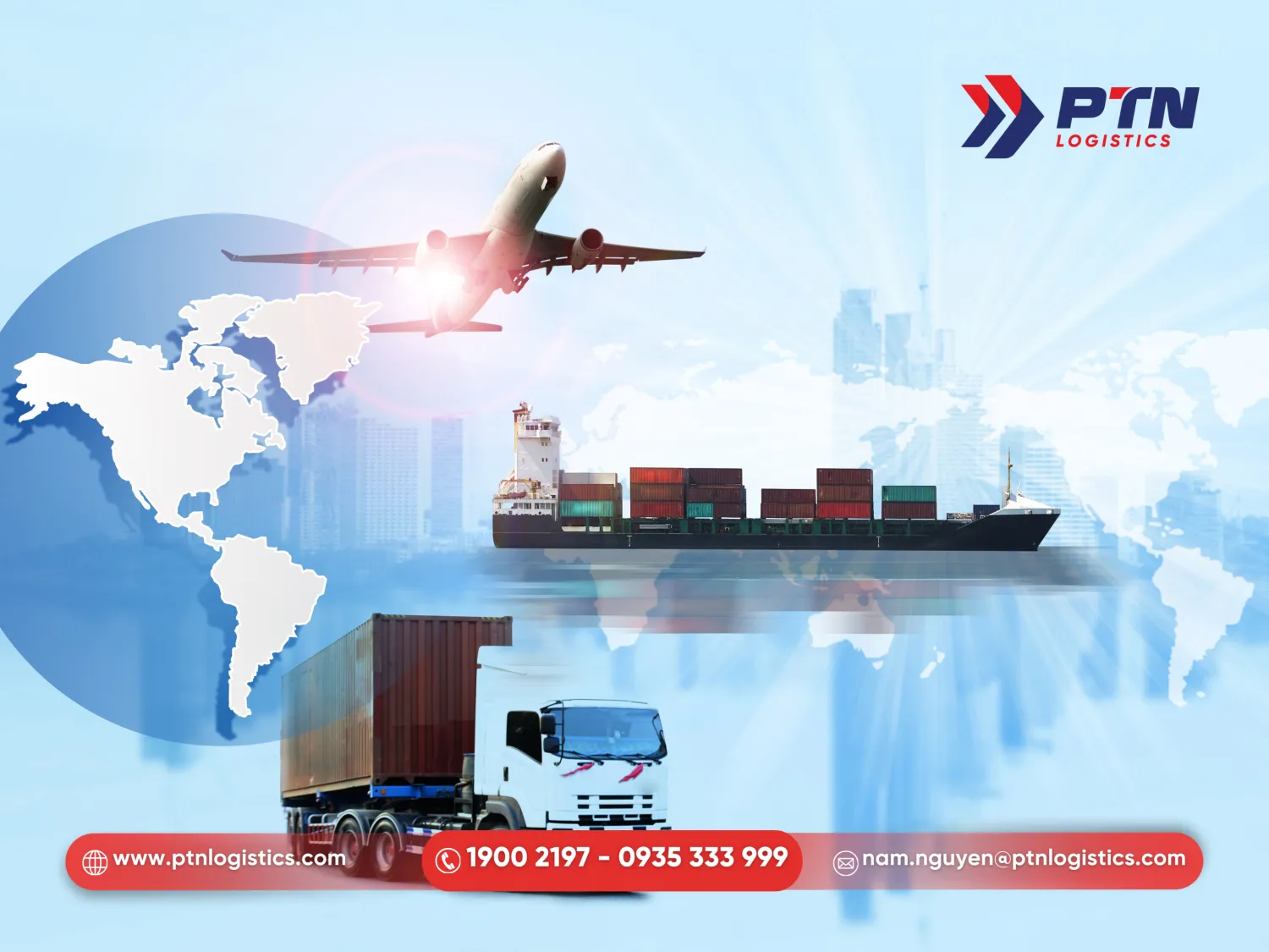 Chuyển phát nhanh quốc tế với các phương tuhwsc logistics khác