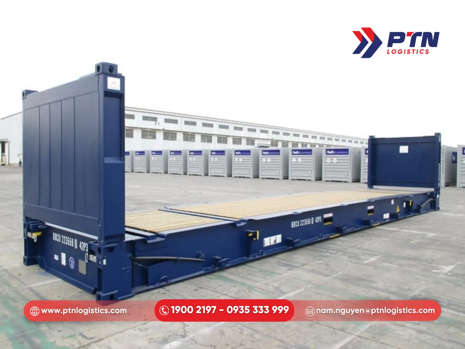 Container mặt bằng (Flat rack cont)