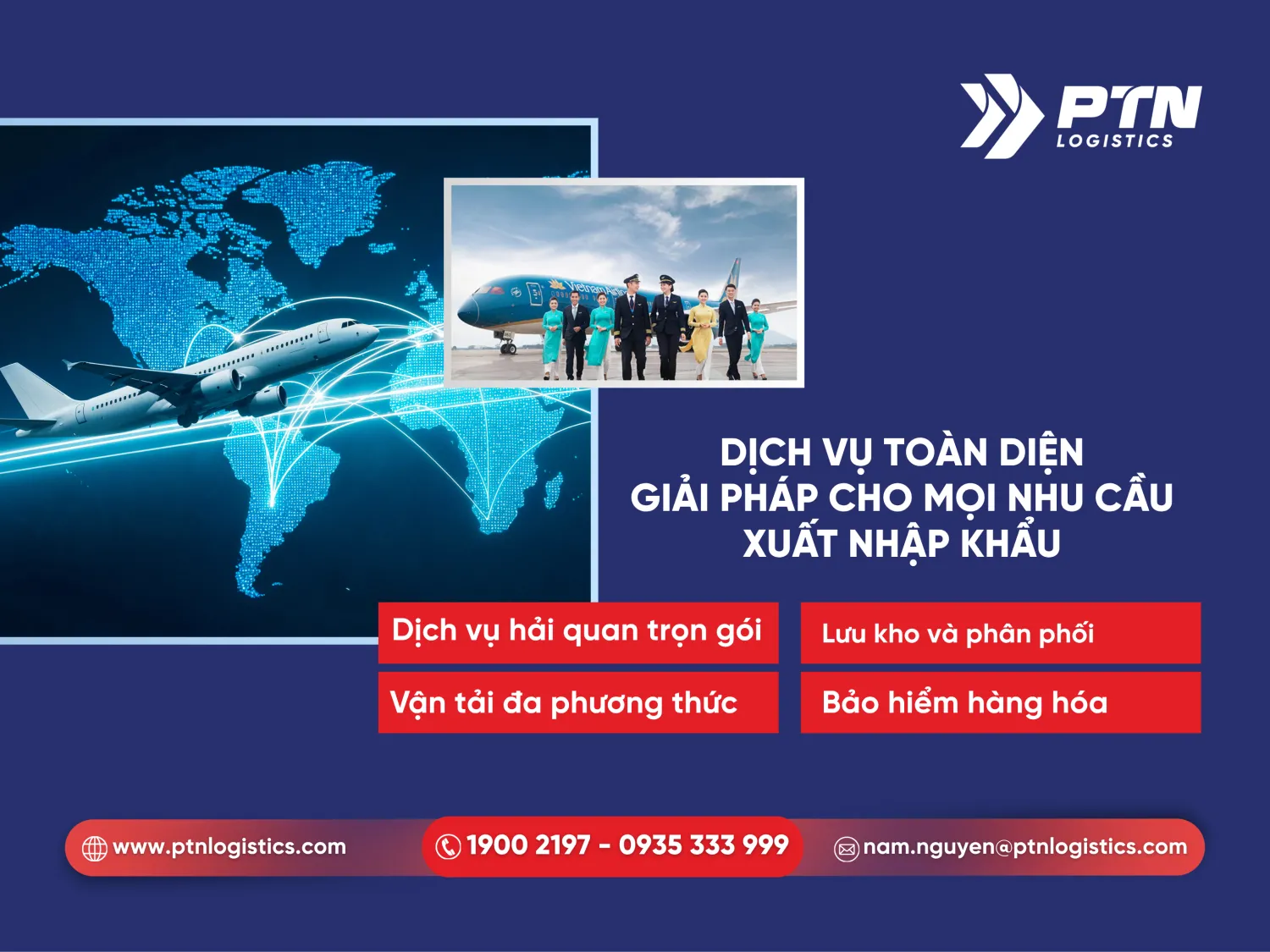 Dịch vụ toàn diện, giải pháp cho moi nhu cầu XNK