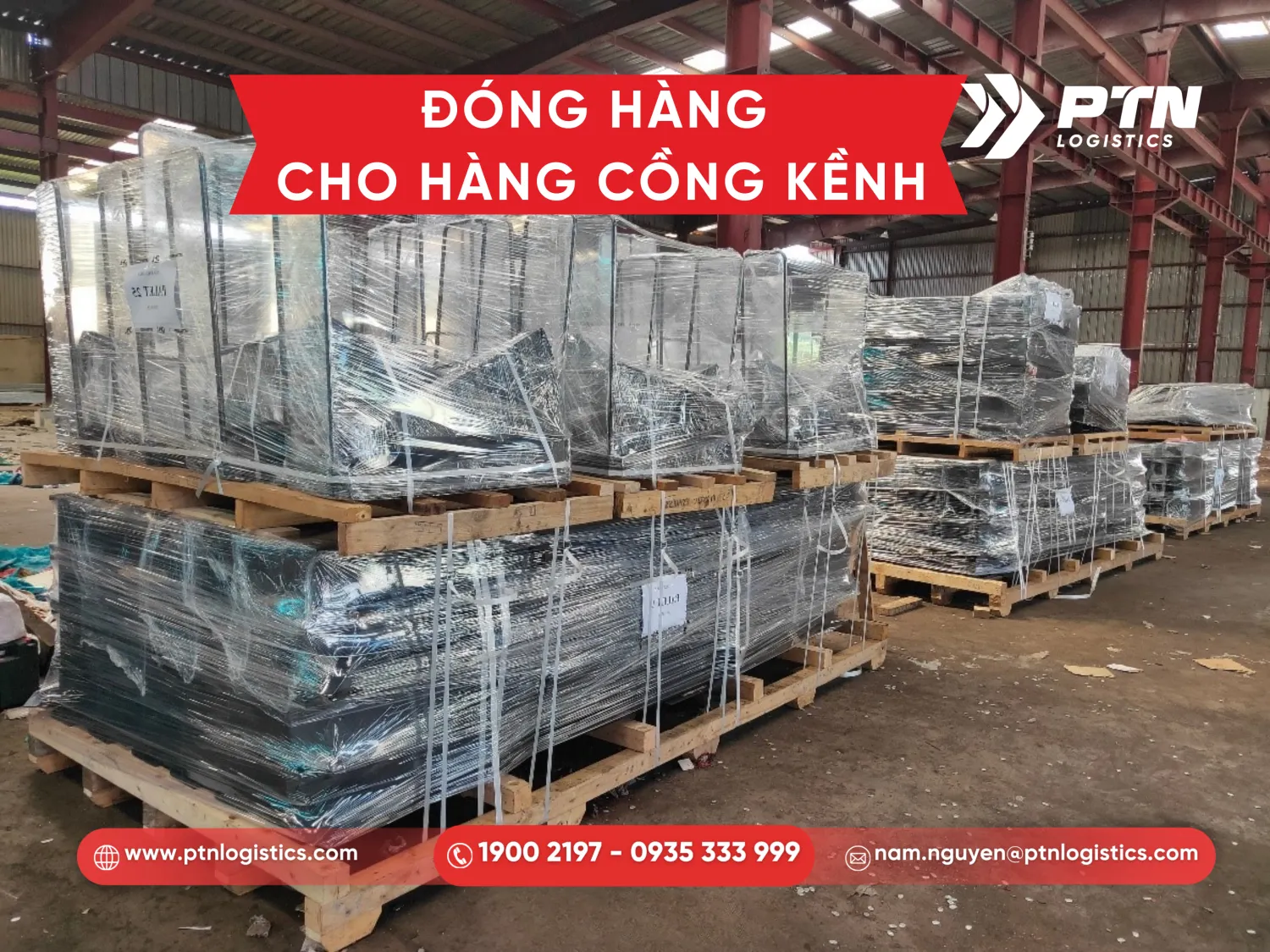 Đóng hàng gửi đi nước ngoài đối với hàng cồng kềnh