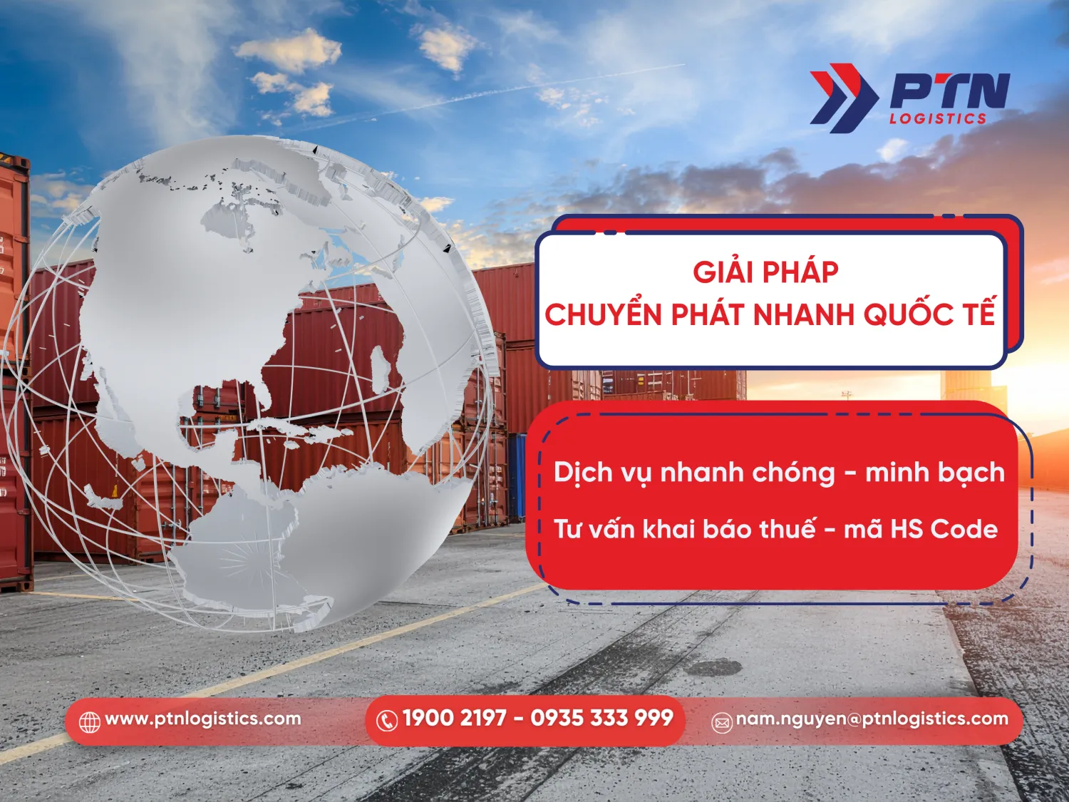 Giải pháp chuyển phát nhanh quốc tế uy tín từ PTN Logistics