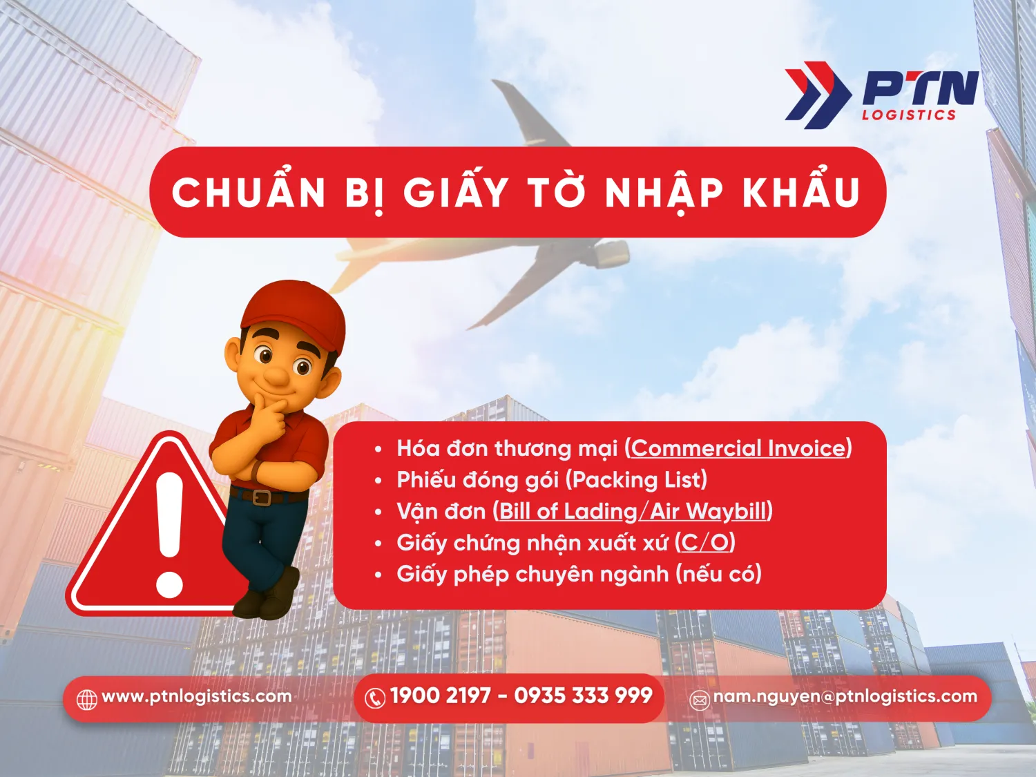 Giấy tờ cần thiết khi nhập khẩu