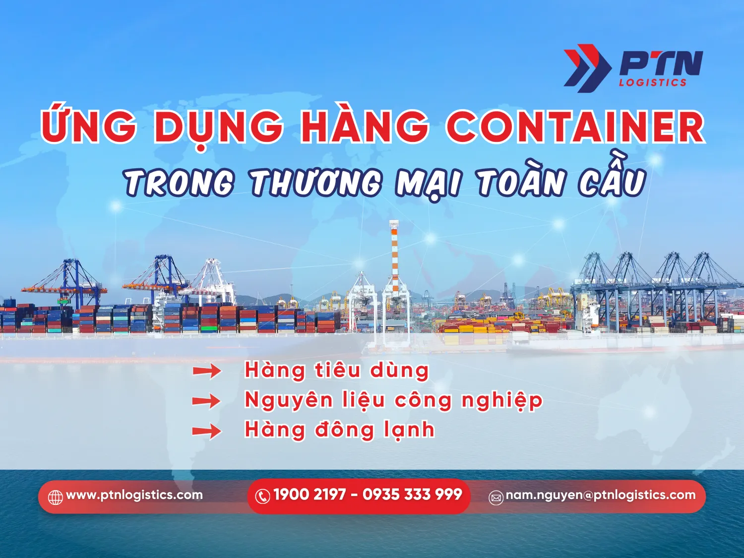 Hàng container ứng dụng rộng rãi trong thương mại toàn cầu