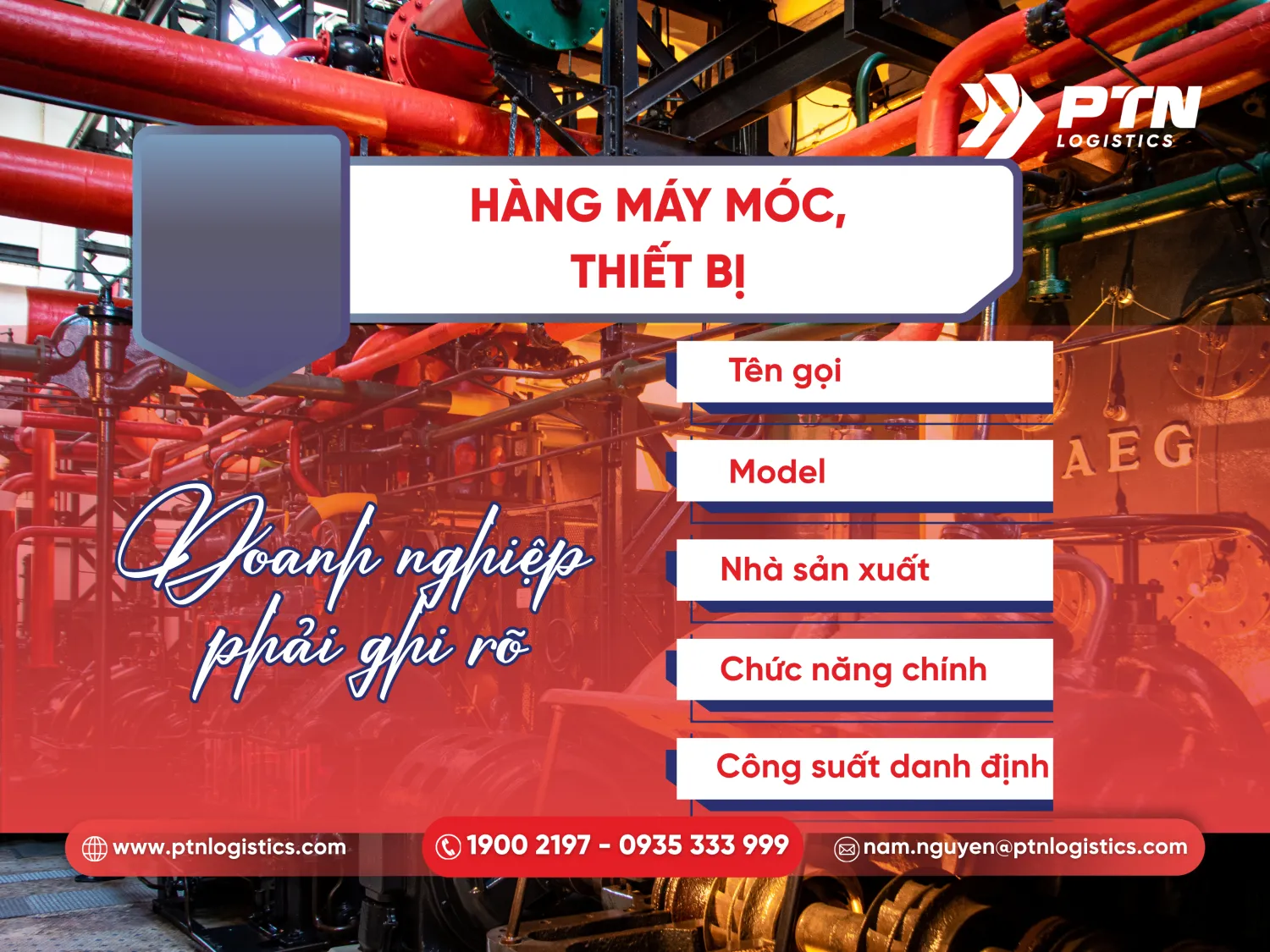 Hàng hóa là máy móc, thiết bị