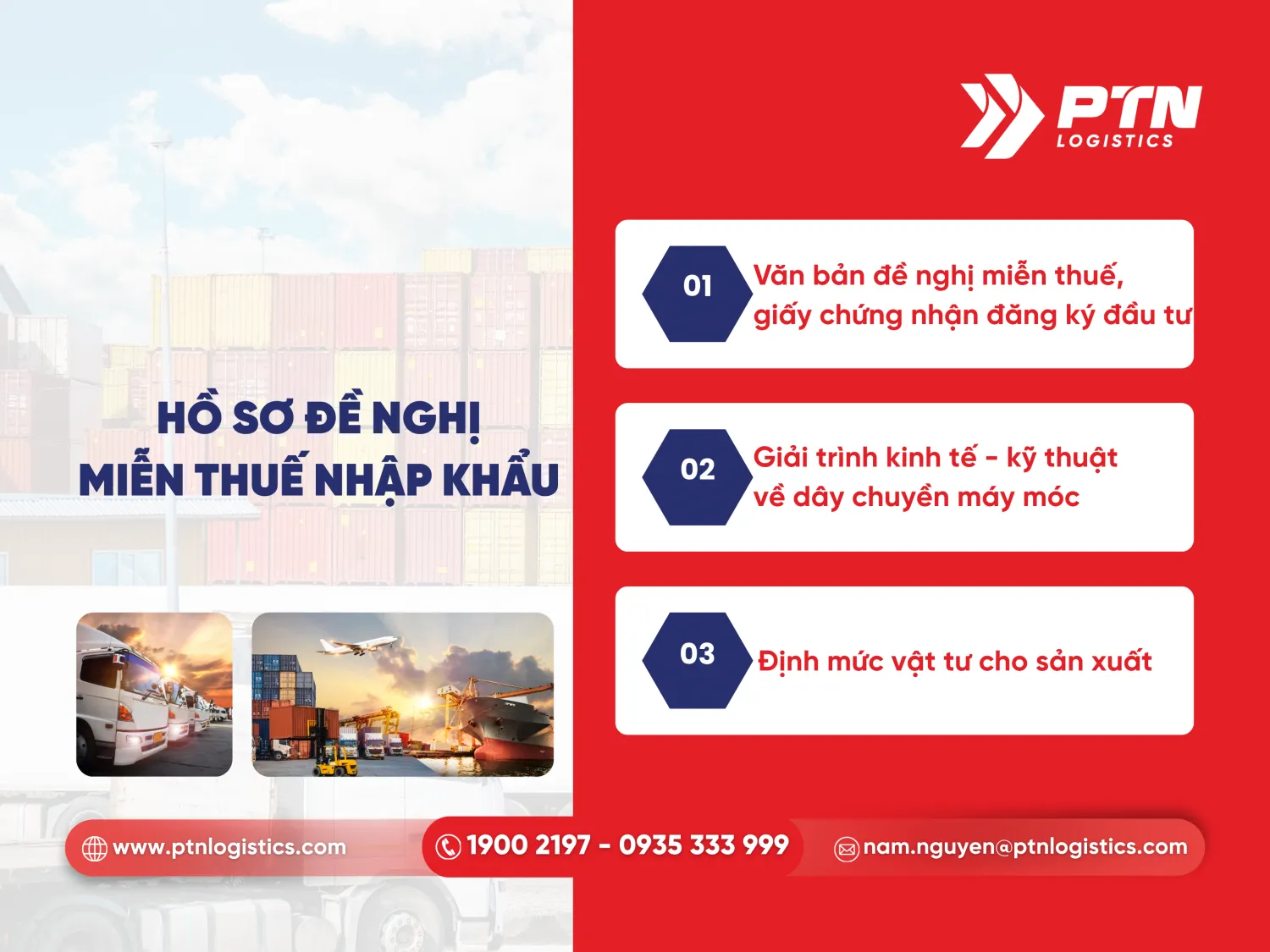 Hồ sơ đề nghị miễn thuế nhập khẩu